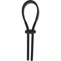 Levelz Wide Adjustable Silicone Lasso Cockring - 5mm - Black