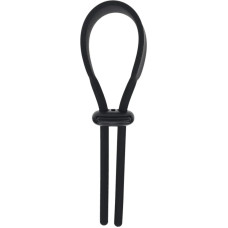 Levelz Wide Adjustable Silicone Lasso Cockring - 5mm - Black