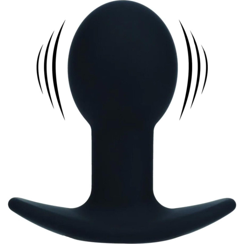 Levelz Single Bulb Vibrating Silicone Anal Plug - Black