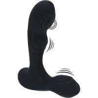 Levelz Vibrating and Tapping Silicone Prostate Massager with Ball Stimulator - Black
