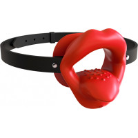 Kiotos Bdsm Vibrating Mouth Gag Silicone Lips & Tongue