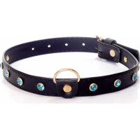 Fetish B - Series Collar - 2 cm turquoise crystal