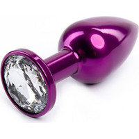 Fantasy Purple Butt Plug with White Diamond