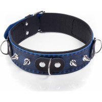 Whips Collection Obroża- Collar Crazy Horse Blue, Small