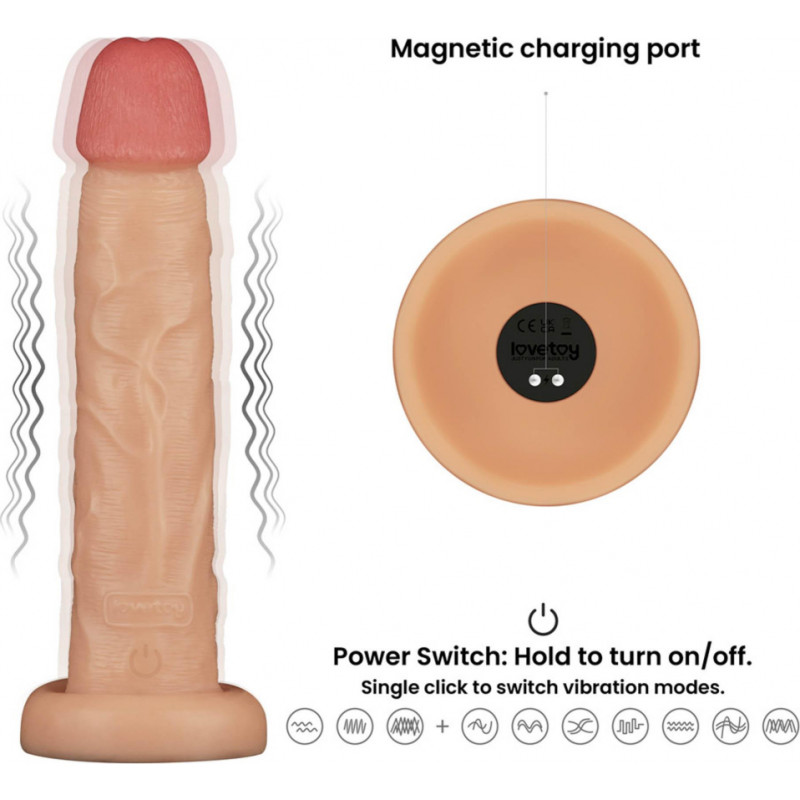 Lovetoy 10'' Vibrating Power Basics Cock
