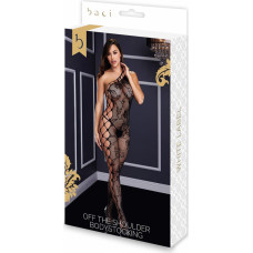 Baci Lingerie BACI OFF THE SHOULDER BODYSTOCKING BLACK, OS