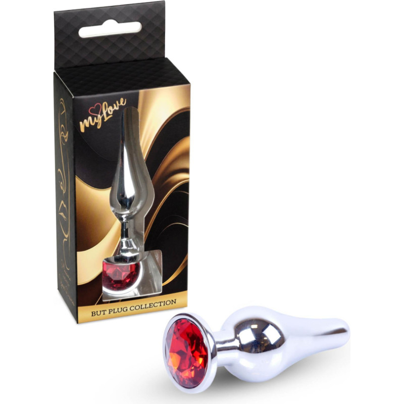 Mylove Toys - Jewellery Silver BUTT PLUG- Red