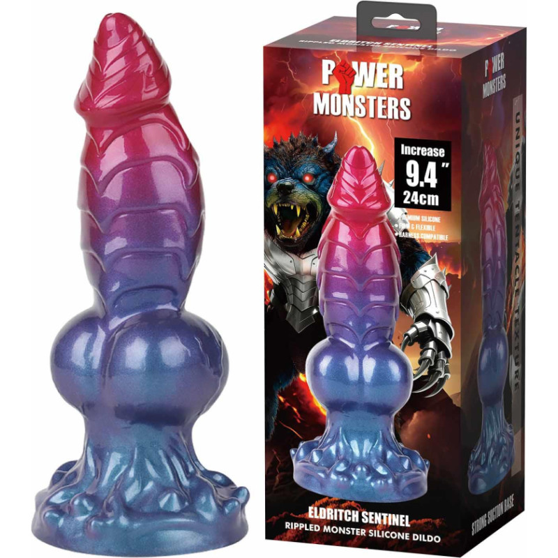 Power Monsters Eldritch Sentinel – 24 cm Rippled Monster Silicone Dildo