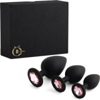 B - Series Heavyfun Jewellery - Silicone PLUG - SET Black