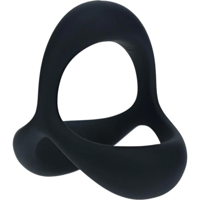 Levelz Tri O Ergo Silicone Cockring - Black