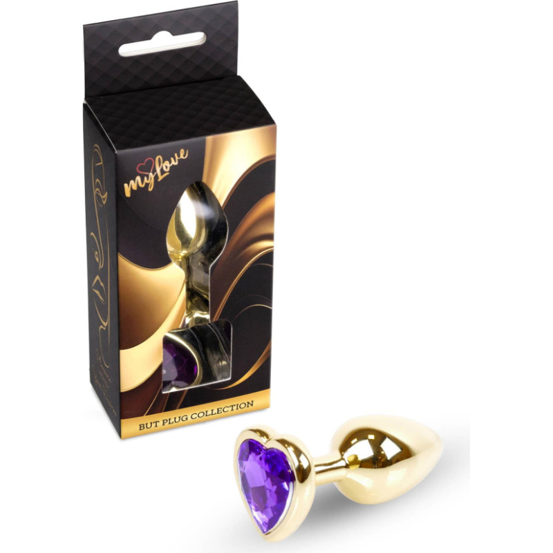 Mylove Toys - Jewellery Gold  Heart PLUG- Purple