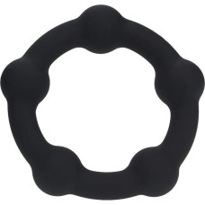 Levelz By Shots Beaded Silicone Cockring - S - 30mm - Black