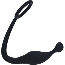 Levelz Silicone Cockring with Prostate Stimulator - S - Black