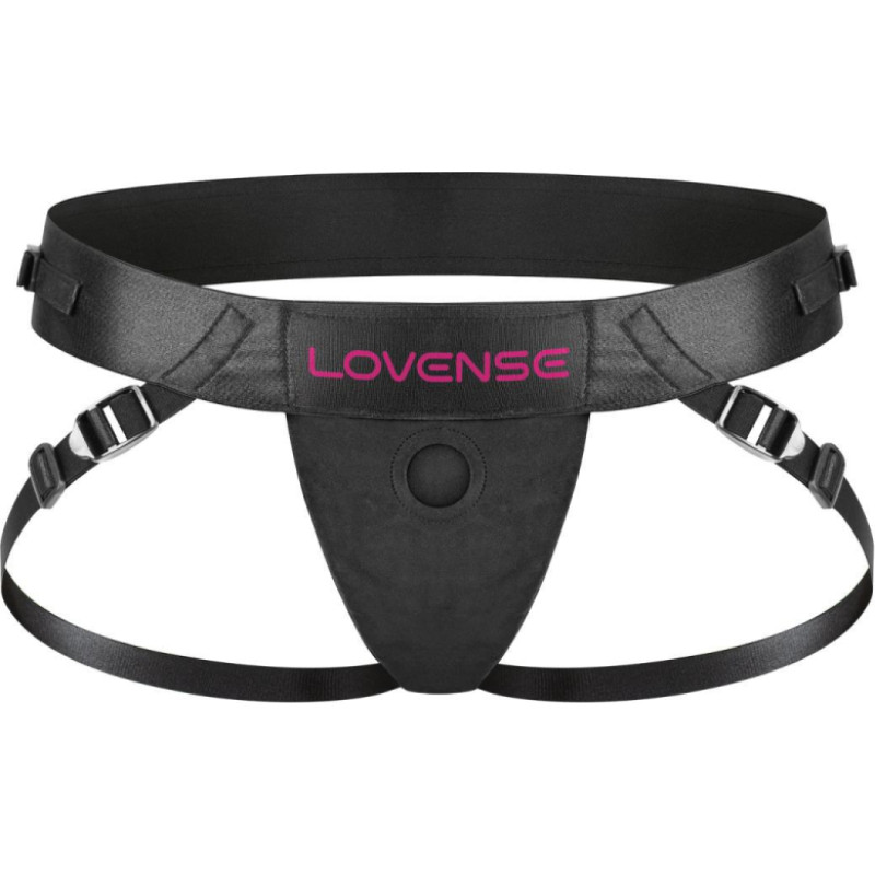 Lovense Bezsiksnu siksniņa Lapis divvirzienu vibrējošam siksniņam - melna/rozā