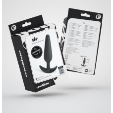 Crushious Tic — Plug Anal de Silicon — Pequeño — Negro