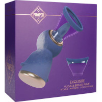 Pumped By Shots Izsmalcināts - uzlādējams vulvas un krūts pumpis - violets