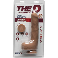 Doc Johnson Neapgriezts D - reālistisks ULTRASKYN dildo ar bumbiņām - 9 / 22 cm