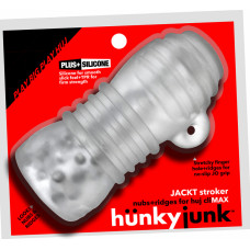 Hunkyjunk Jaka - Nubby Ribbed Stroker - Clear Ice
