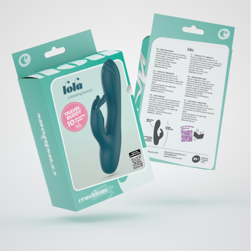 Crushious Lola - Mini Vibrador Conejito - Esmeralda