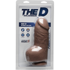 Doc Johnson Fat D - realistiškas FIRMSKYN dildo su kamuoliukais - 8 / 20 cm