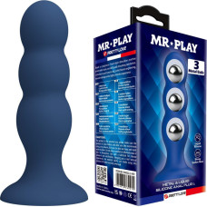 Mr. Play Metal & Liquid Silicone Anal Plug with 3 Metal Balls