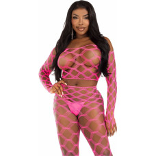 Leg Avenue Net Crop Top and Footless Tights
