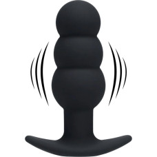 Levelz Tri Bulb Vibrating Silicone Anal Plug - Black