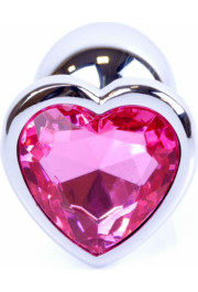 B - Series Heavyfun Plug-Jewellery Silver  Heart PLUG- Pink
