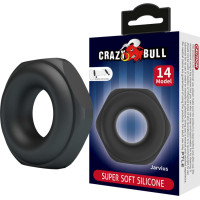 Crazy Bull Jarvius Super Soft Silicone Cock Ring – Black