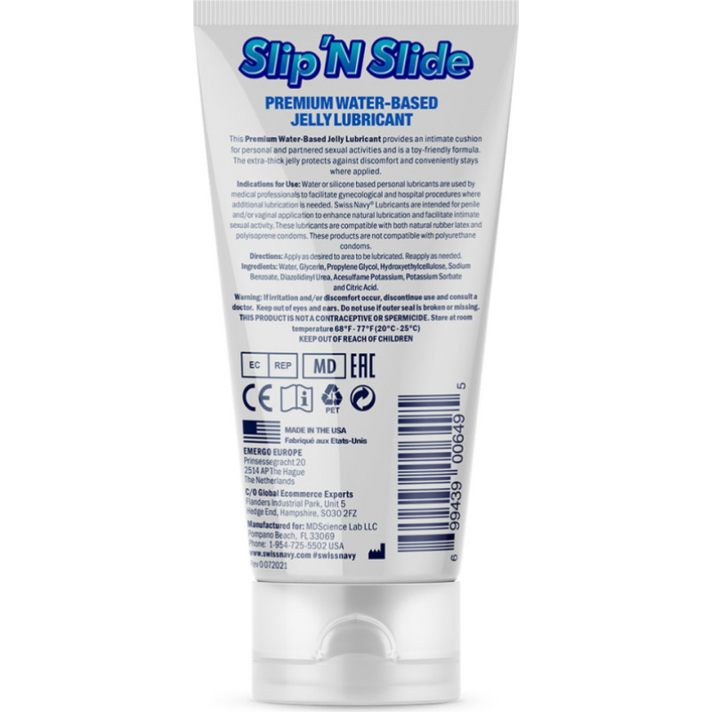 Swiss Navy Slip'N Slide Premium – želejveida smērviela – 5 fl oz / 148 ml