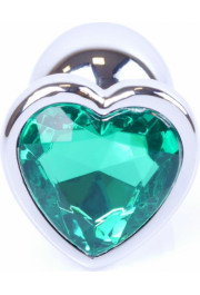 B - Series Heavyfun Plug-Jewellery Silver  Heart PLUG- Green