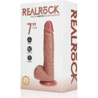 Realrock Vibrating Regular Straight Cock with Balls - 7