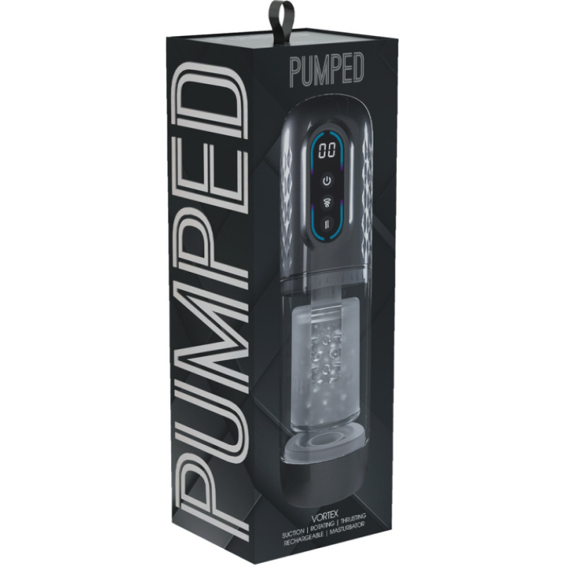 Pumped Vortex - Suction Rotation and Thrusting Masturbator Pump - Gun Metal
