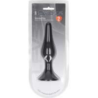 Levelz By Shots Slim Silicone Anal Plug - XL - Black