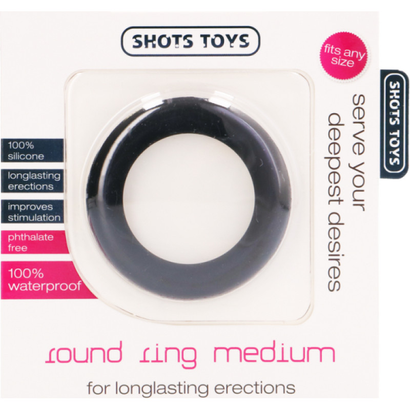 Shots Toys By Shots Apaļš dzimumlocekļa gredzens - vidēja izmēra