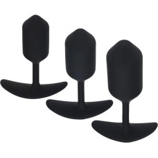Levelz Silicone Weighted Anal Plug Training Set of 3 - Black