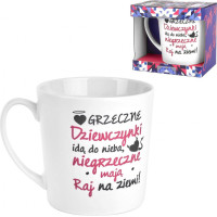 Bgtech CRAZY GIRL - Kubek NBC matowy 480ml-Grzeczne dziewczynki idą do nieba...