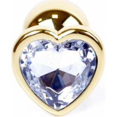 B - Series Heavyfun Plug-Jewellery Gold  Heart PLUG- Clear