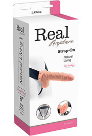 Real Rapture Proteza-FALLO STRAP ON CAVO REAL RAPTURE 8 FLESH WITH BALLS