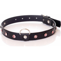 Fetish B - Series Collar - 2 cm pink crystal