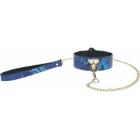 Ouch! Florence Collection - Collar with Leash - Blue