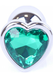 B - Series Heavyfun Plug-Jewellery Silver  Heart PLUG- Green