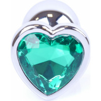 B - Series Heavyfun Plug-Jewellery Silver  Heart PLUG- Green