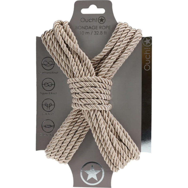 Ouch! Polyester Bondage Rope - 32.8 ft / 10 m - Gold