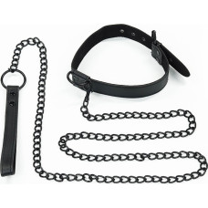 Lovetoy Bondage Fetish Black Matt Collar With Leash