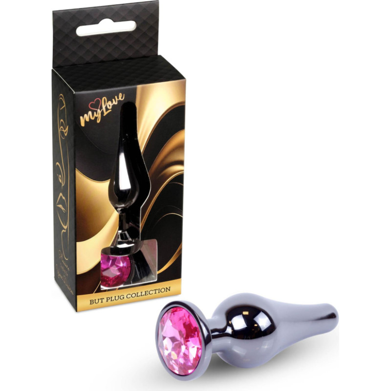 Mylove Toys - Jewellery Dark Silver BUTT PLUG- Pink