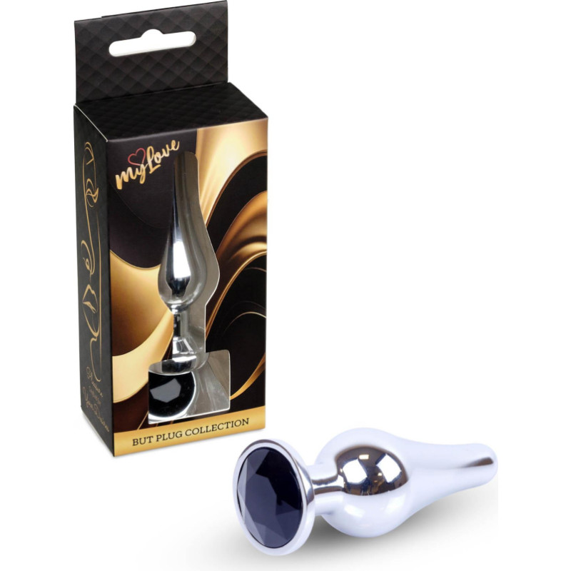 Mylove Toys - Jewellery Silver BUTT PLUG- Black