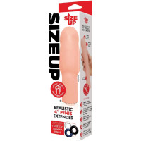 Size Up 4 INCH EXTRA REALISTIC PENIS EXTENDER -FLESH