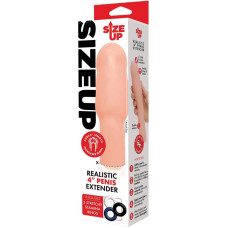 Size Up 4 INCH EXTRA REALISTIC PENIS EXTENDER -FLESH