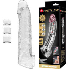 Pretty Love Extension Penis Sleeve with Modular Length Blocks – Clear – 26 cm